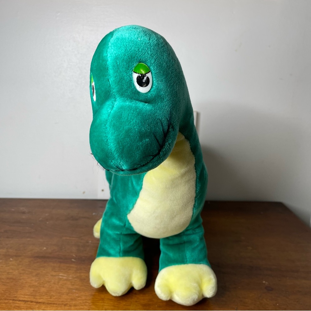 Gerber Precious Plush 25” Stuffed Brontosaurus Vintage Green Dinosaur Rare 1980s